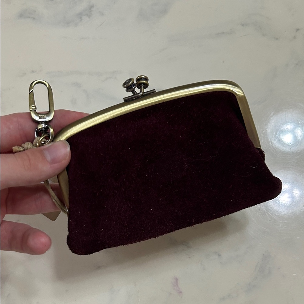 NWT HOBO Change purse with Gold Frame